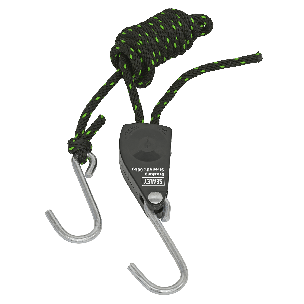 Sealey VS0114 Ratchet Parts Hanger/Tie Down with S-Shaped Hooks 2m - Pack of 2 - VS0114 - Sealey Tools UK - Trade Counter Direct