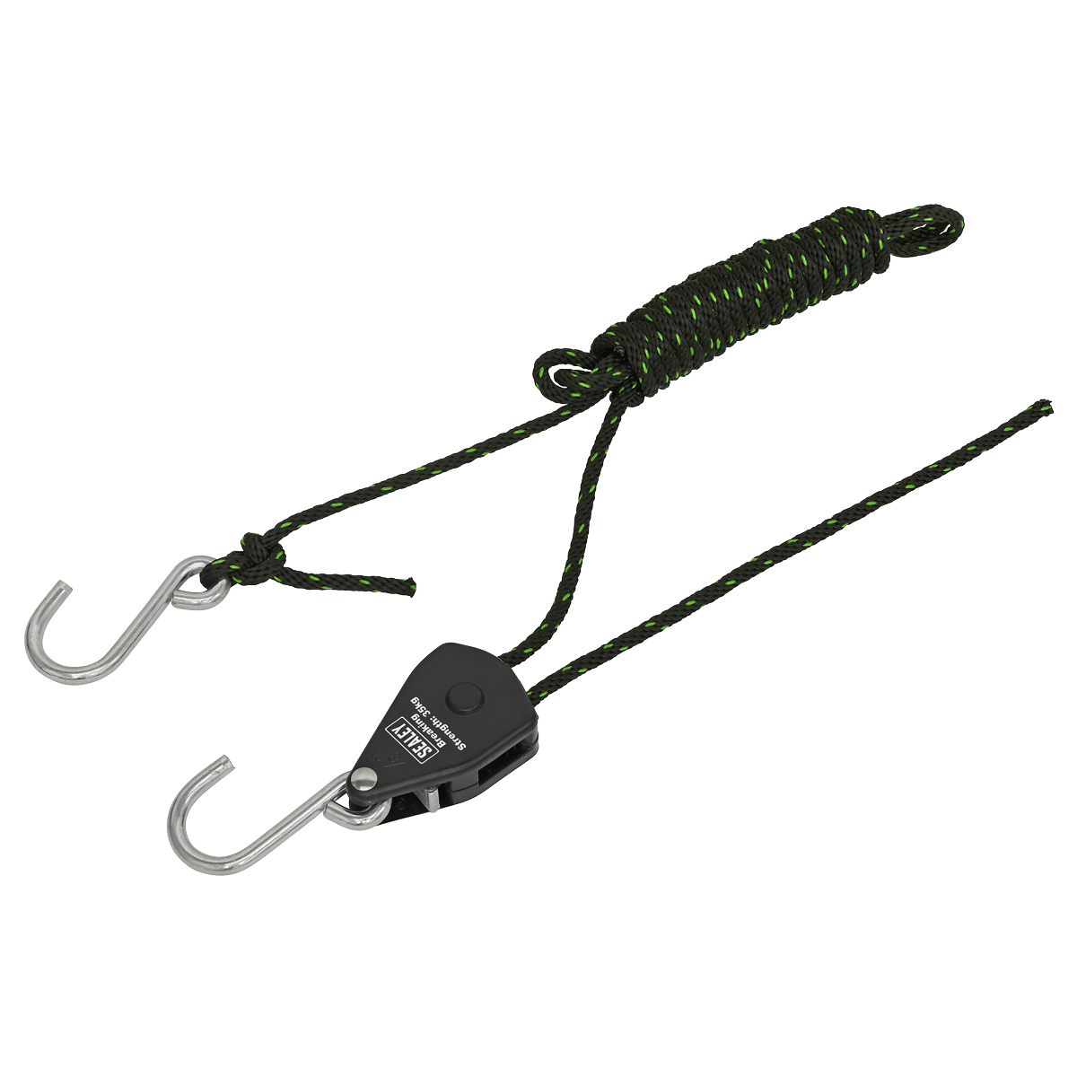 Sealey VS0118 Ratchet Parts Hanger/Tie Down with S-Shaped Hooks 2m - Pack of 2 - VS0118 - Sealey Tools UK - Trade Counter Direct