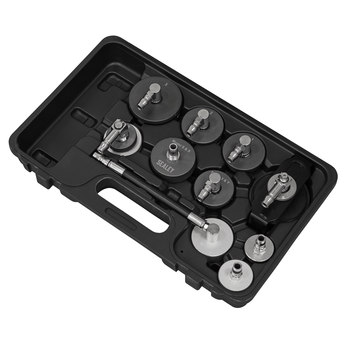 Sealey VS0204D Brake & Clutch Pressure Bleeder Cap Set 10pc - VS0204D - Sealey Tools UK - Trade Counter Direct