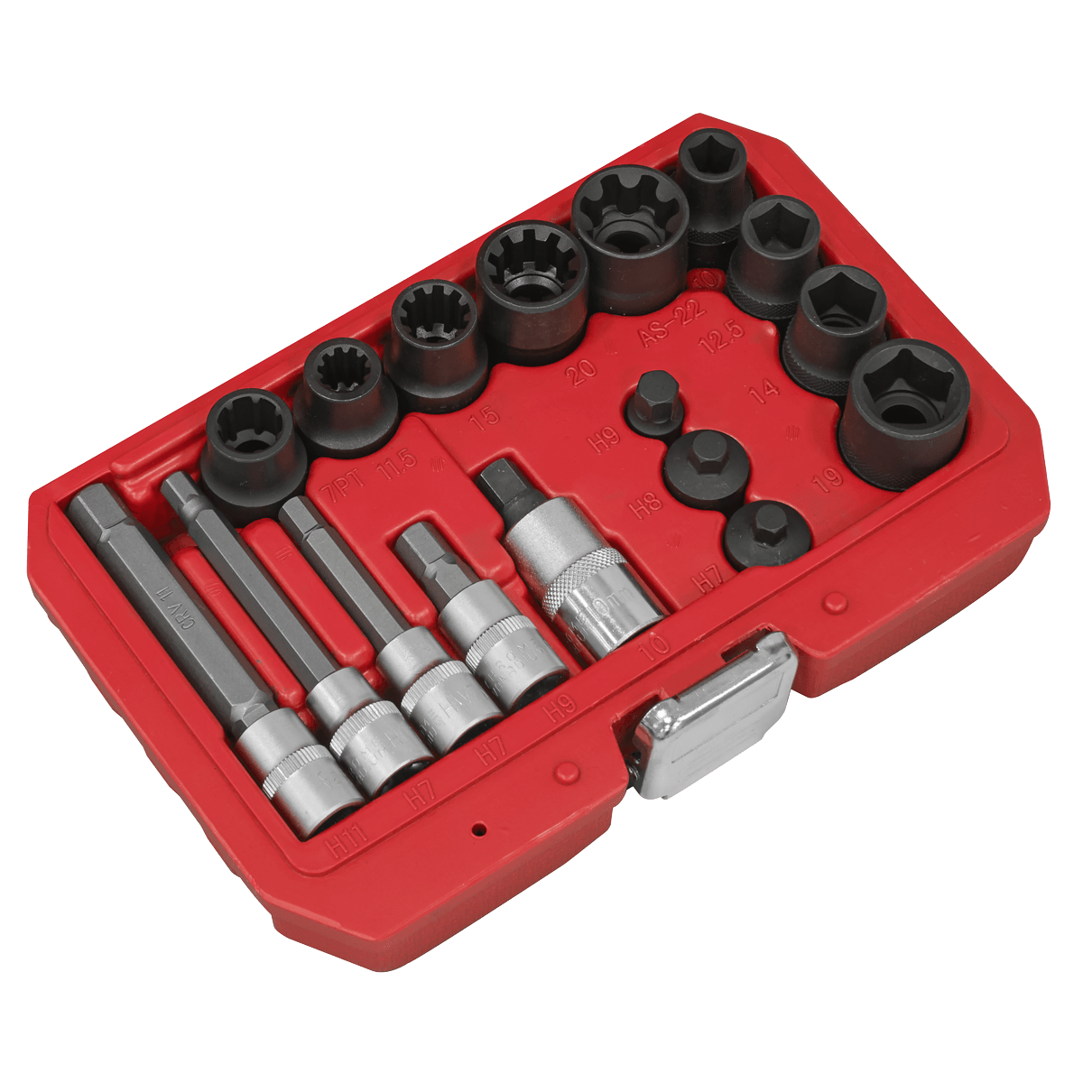 Sealey VS0465 Brake Caliper Socket Set 17pc - VS0465 - Sealey Tools UK - Trade Counter Direct