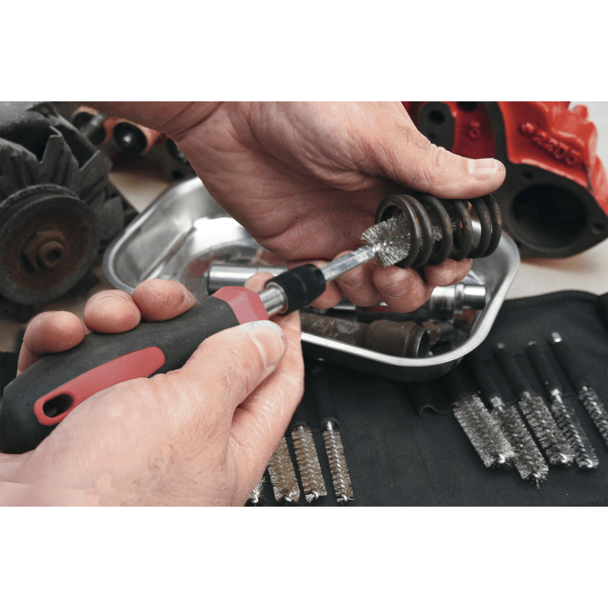 Sealey VS1800 Cleaning & Decarbonising Brush Set 20pc - VS1800 - Sealey Tools UK - Trade Counter Direct