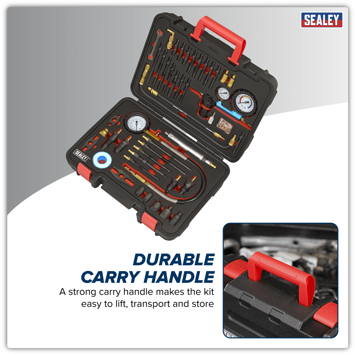 Sealey VS567 Diesel/Petrol Master Compression & Leakage Test Kit 46pc - VS567 - Sealey Tools UK - Trade Counter Direct