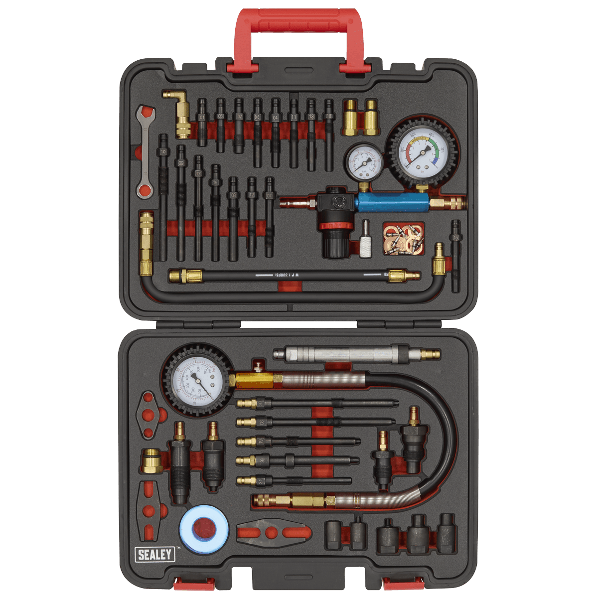 Sealey VS567 Diesel/Petrol Master Compression & Leakage Test Kit 46pc - VS567 - Sealey Tools UK - Trade Counter Direct