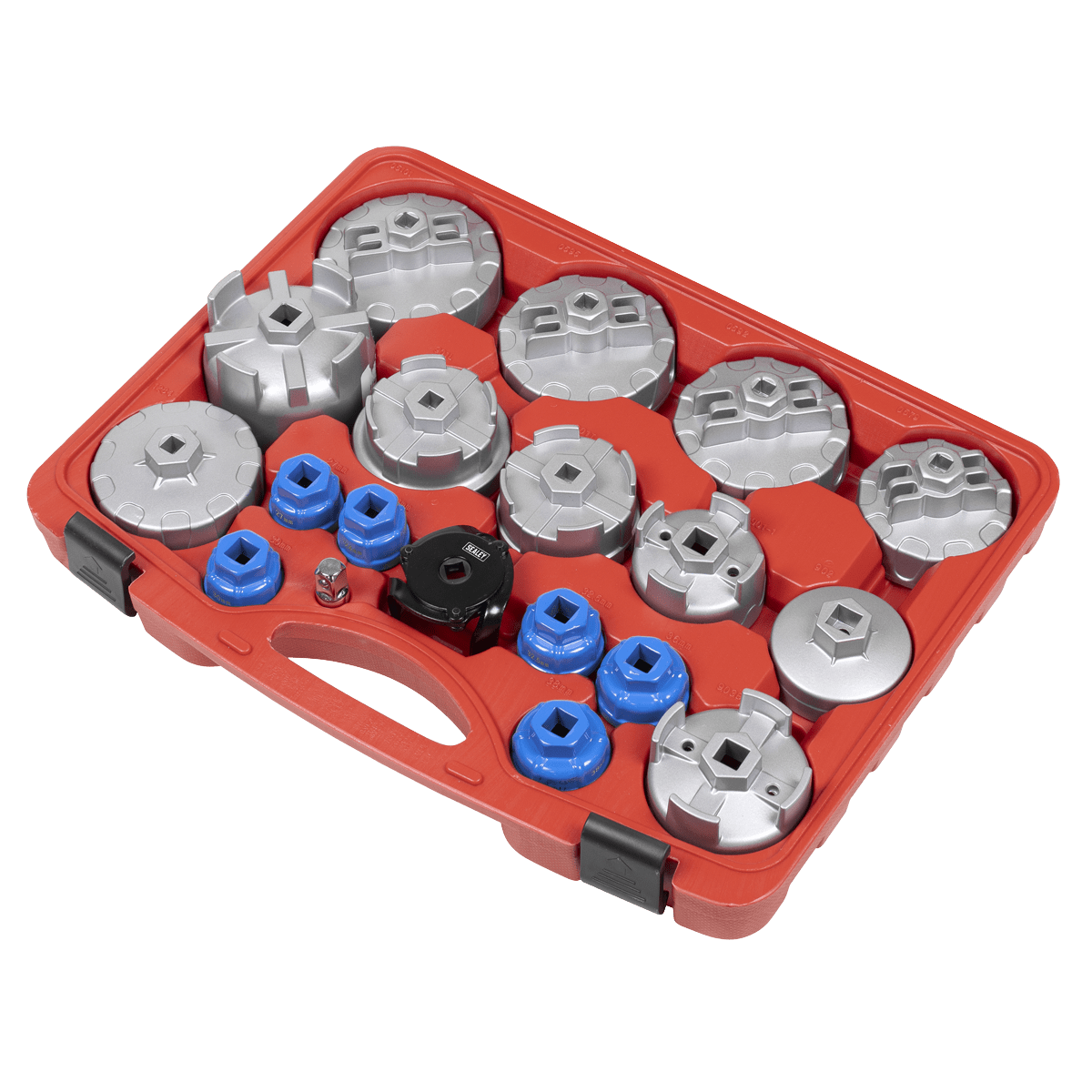 Sealey VS7013 Oil Filter Cap Wrench Set 19pc - VS7013 - Sealey Tools UK - Trade Counter Direct