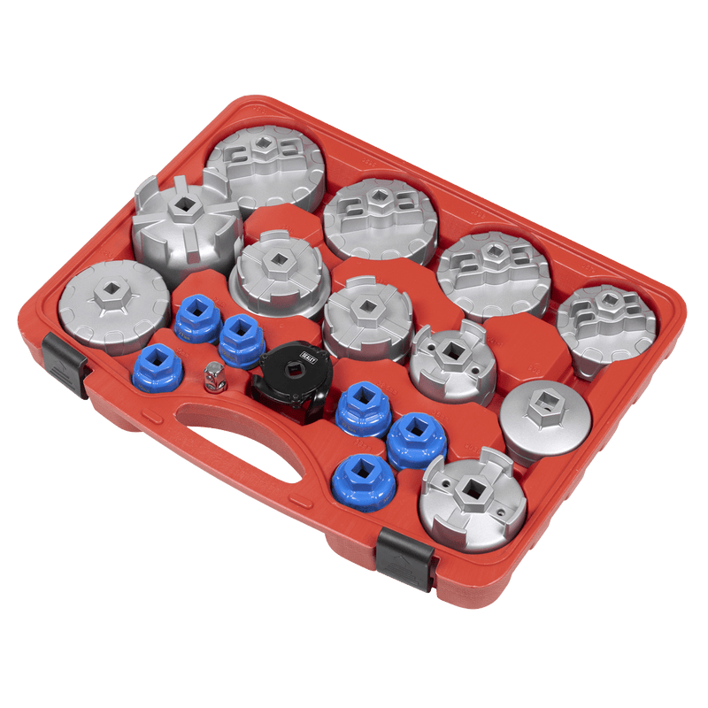 Sealey VS7013 Oil Filter Cap Wrench Set 19pc - VS7013 - Sealey Tools UK - Trade Counter Direct