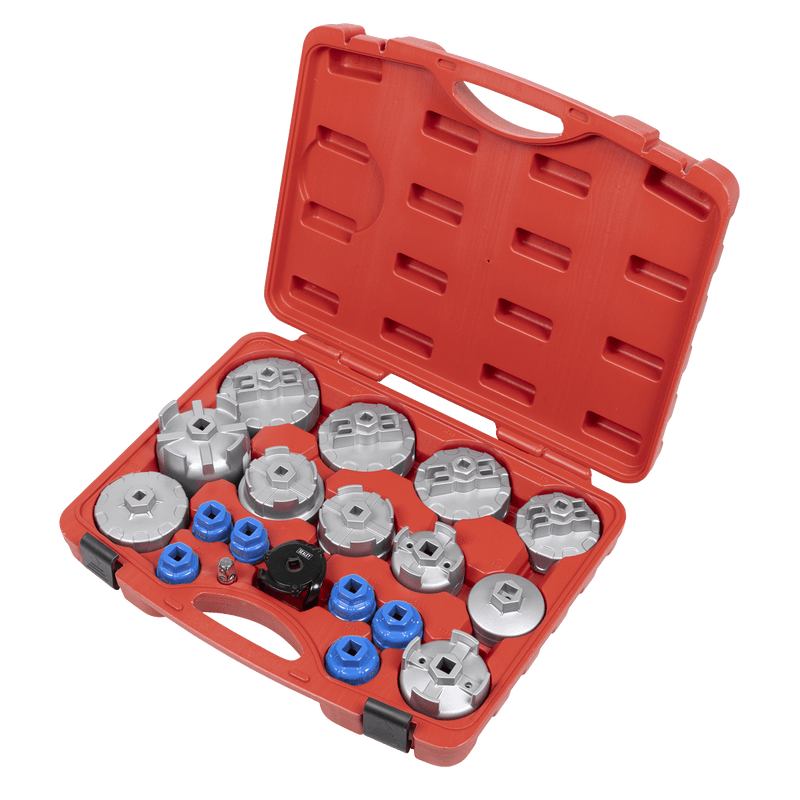Sealey VS7013 Oil Filter Cap Wrench Set 19pc - VS7013 - Sealey Tools UK - Trade Counter Direct