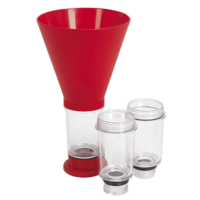 Sealey VS7101 4pc Engine Oil Funnel - BMW, Fiat, Ford, Mazda, Mercedes, Toyota/Lexus, VAG - VS7101 - Sealey Tools UK - Trade Counter Direct
