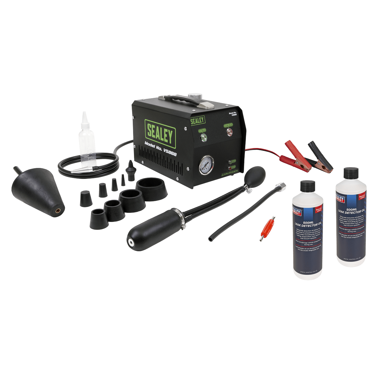 Sealey VS868KIT Leak Detector Smoke Diagnostic & Leak Detector Oil Kit - VS868KIT - Sealey Tools UK - Trade Counter Direct