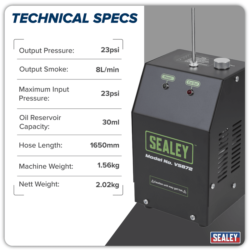 Sealey VS872 Leak Detector Smoke Diagnostic Tool - VS872 - Sealey Tools UK - Trade Counter Direct