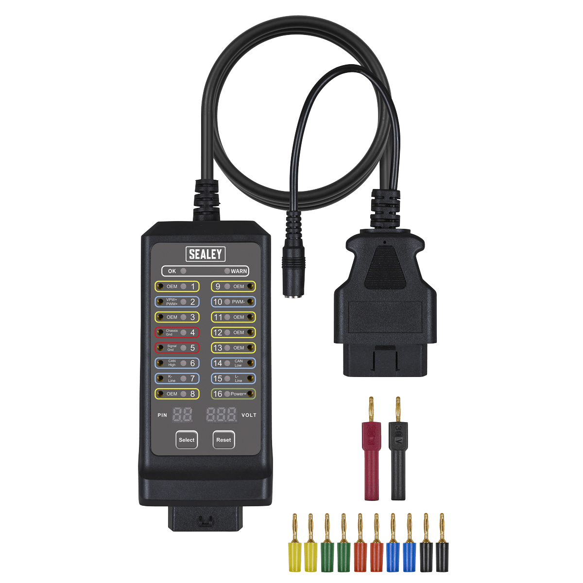 Sealey VS8813 OBD Breakout Box 16-Pin 12V/24V - VS8813 - Sealey Tools UK - Trade Counter Direct