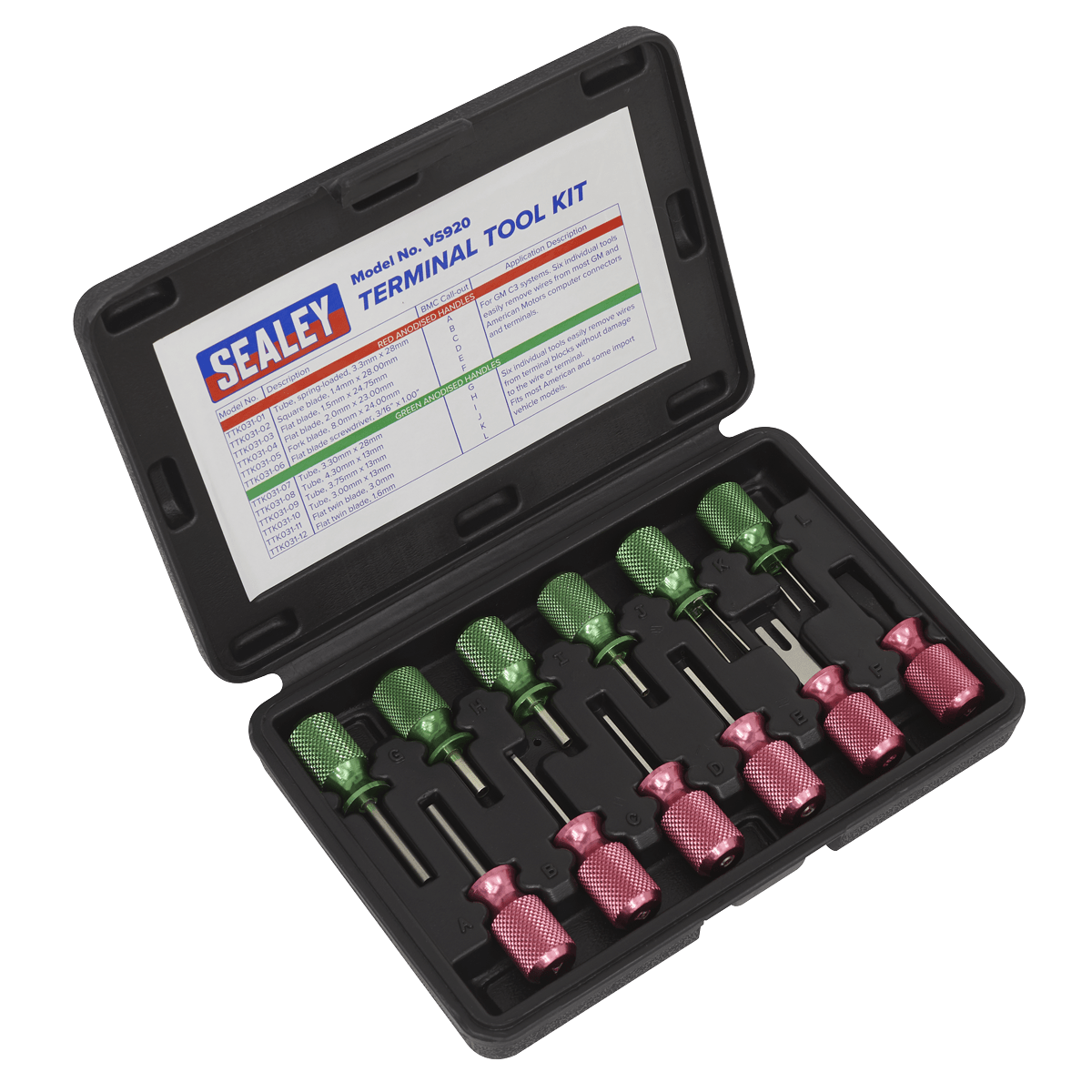 Sealey VS920 Terminal Tool Kit 12pc - VS920 - Sealey Tools UK - Trade Counter Direct