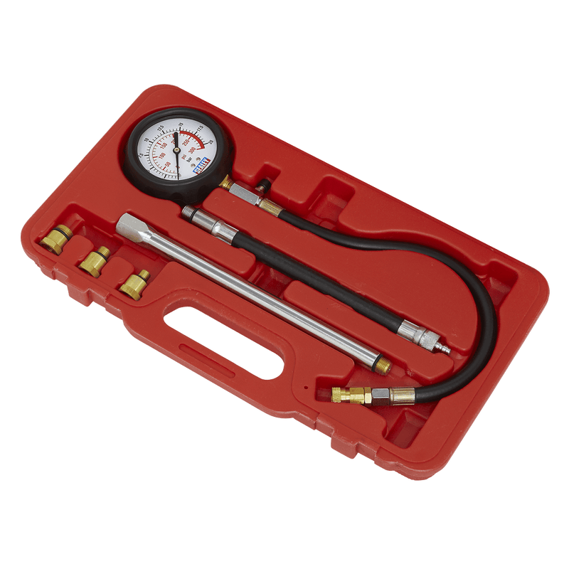 Sealey VSE300D Petrol Compression Tester Deluxe Kit 6pc - VSE300D - Sealey Tools UK - Trade Counter Direct