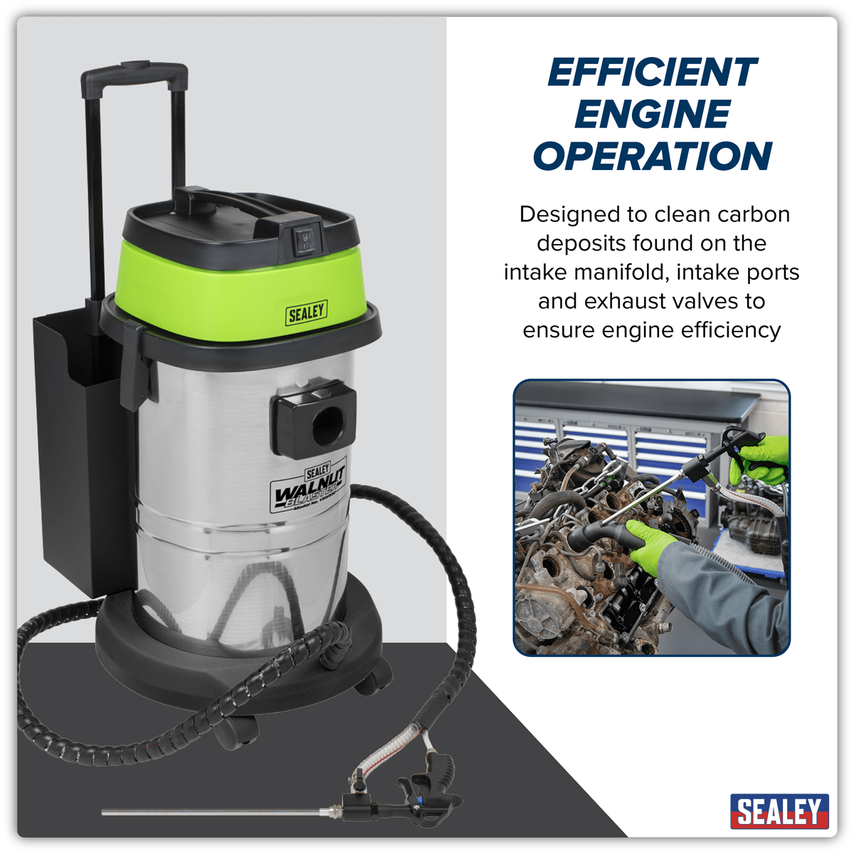 Sealey VSWB30 Walnut Blaster 30L Capacity - VSWB30 - Sealey Tools UK - Trade Counter Direct