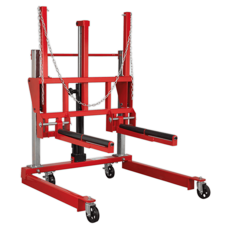Sealey W508T Wheel Removal Trolley 500kg Adjustable Width - W508T - Sealey Tools UK - Trade Counter Direct