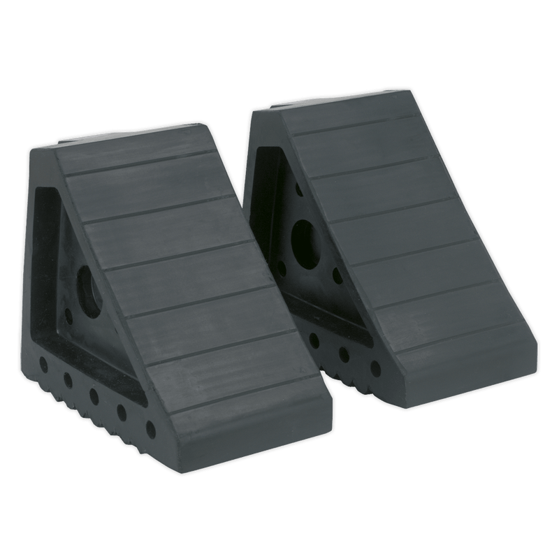 Sealey WC01 Rubber Wheel Chocks 1.8kg - Pair - WC01 - Sealey Tools UK - Trade Counter Direct