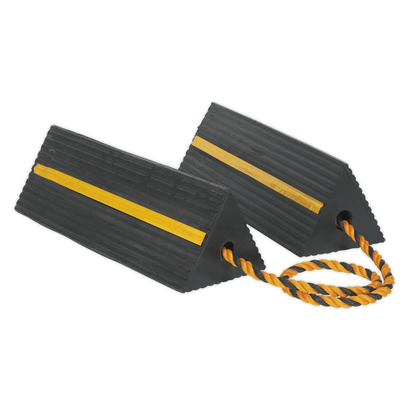 Sealey WC11 Heavy - Duty Rubber Wheel Chocks 8kg - Pair - WC11 - Sealey Tools UK - Trade Counter Direct