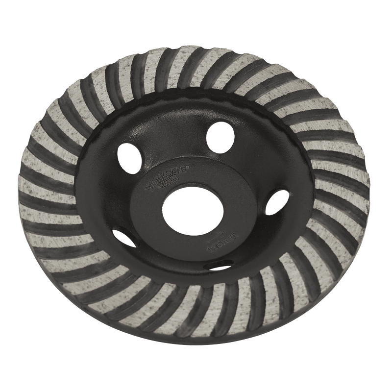 Sealey WDRTCUP125 Worksafe® Turbo Row Concrete Grinding Head 125mm - WDRTCUP125 - Sealey Tools UK - Trade Counter Direct