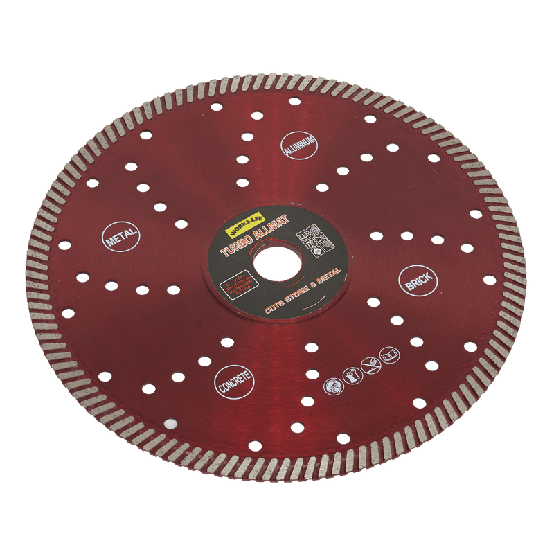 Sealey WDTA230 Turbo Allmat Diamond Blade Ø230 x Ø22mm - WDTA230 - Sealey Tools UK - Trade Counter Direct