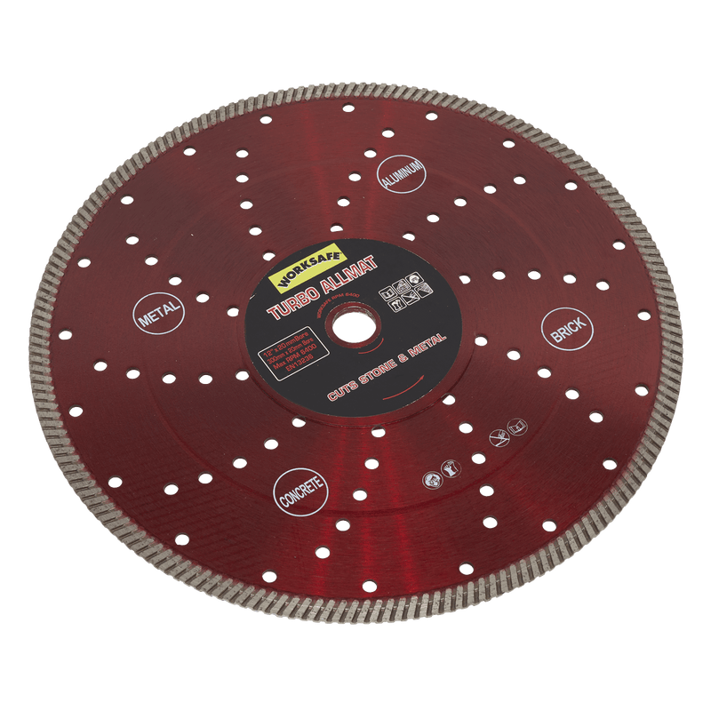 Sealey WDTA300 Turbo Allmat Diamond Blade Ø300 x Ø20mm - WDTA300 - Sealey Tools UK - Trade Counter Direct
