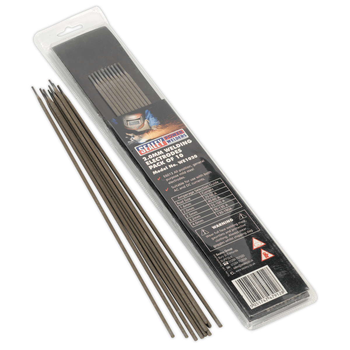 Sealey WE1020 Welding Electrode Ø2 x 300mm Pack of 10 - WE1020 - Sealey Tools UK - Trade Counter Direct