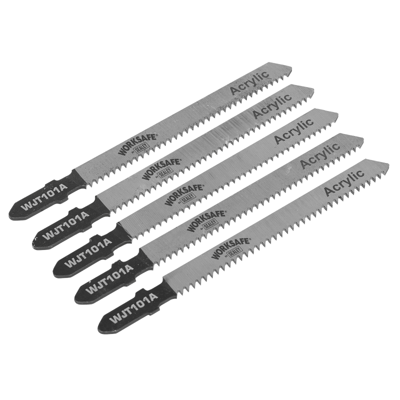 Sealey WJT101A Worksafe® Jigsaw Blade for Metal 75mm 12tpi - Pack of 5 - WJT101A - Sealey Tools UK - Trade Counter Direct