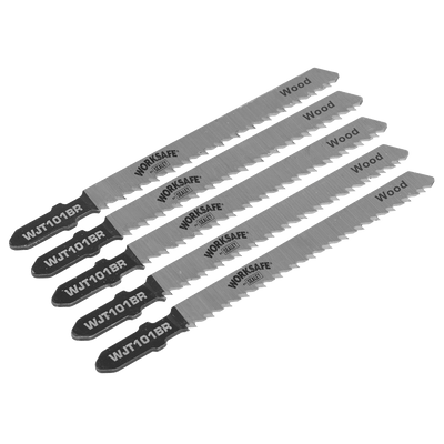 Sealey WJT101BR Jigsaw Blade for Wood & Plastics 75mm 10tpi - Pack of 5 - WJT101BR - Sealey Tools UK - Trade Counter Direct
