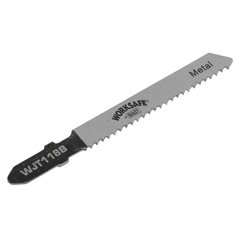 Sealey WJT118B Worksafe® Jigsaw Blade for Metal 55mm 12tpi - Pack of 5 - WJT118B - Sealey Tools UK - Trade Counter Direct