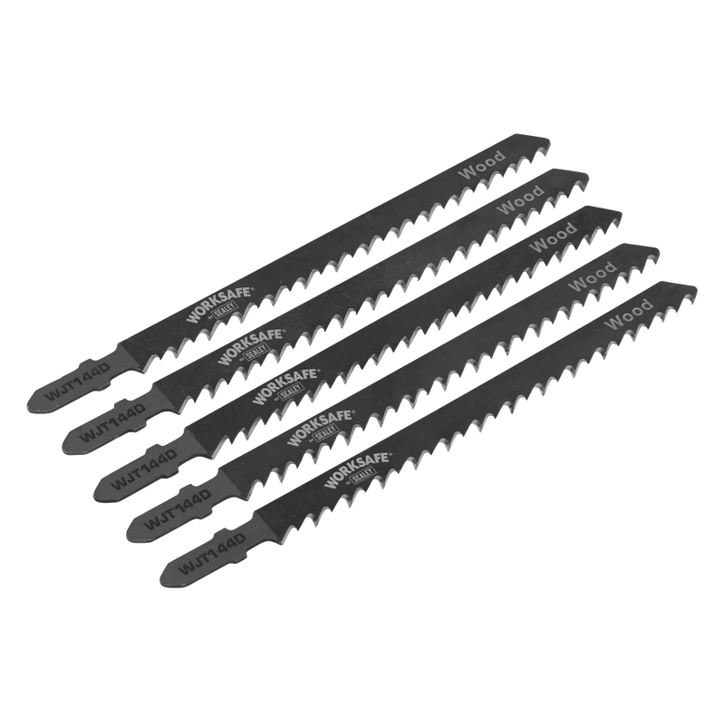 Sealey WJT144D Jigsaw Blade for Wood 75mm 6tpi - Pack of 5 - WJT144D - Sealey Tools UK - Trade Counter Direct