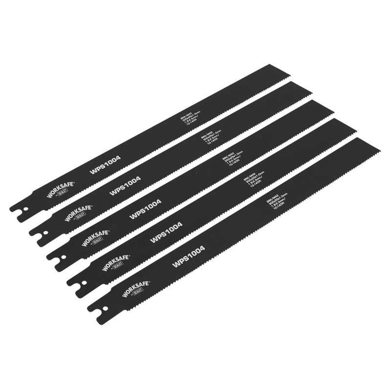 Sealey WPS1004 Worksafe® Pipe Saw Blade 300 x 25 x 1mm 10-14tpi - Pack of 5 - WPS1004 - Sealey Tools UK - Trade Counter Direct