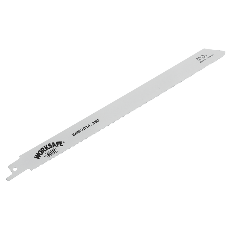 Sealey WRS3014/250 Worksafe® Reciprocating Saw Blade for Metal 250mm 18tpi - Pack of 5 - WRS3014/250 - Sealey Tools UK - Trade Counter Direct