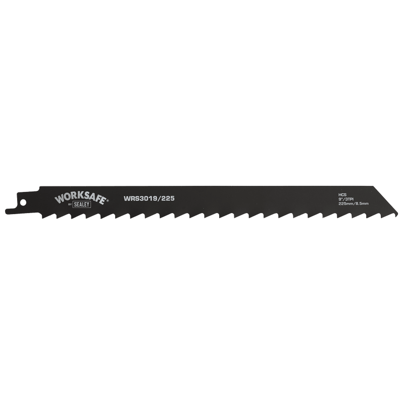 Sealey WRS3019/225 Reciprocating Saw Blade for Wood 225mm 3tpi - Pack of 5 - WRS3019/225 - Sealey Tools UK - Trade Counter Direct