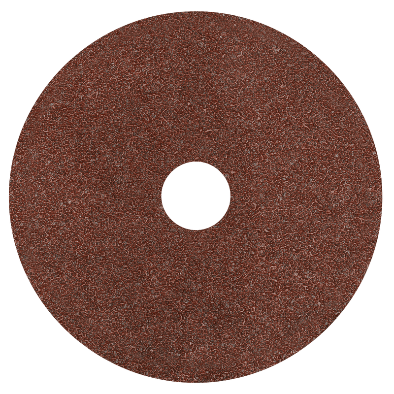 Sealey WSD524 Worksafe® 125mm Fibre Backed Sanding Disc 24Grit - Pack of 25 - WSD524 - Sealey Tools UK - Trade Counter Direct