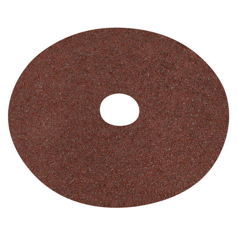 Sealey WSD524 Worksafe® 125mm Fibre Backed Sanding Disc 24Grit - Pack of 25 - WSD524 - Sealey Tools UK - Trade Counter Direct