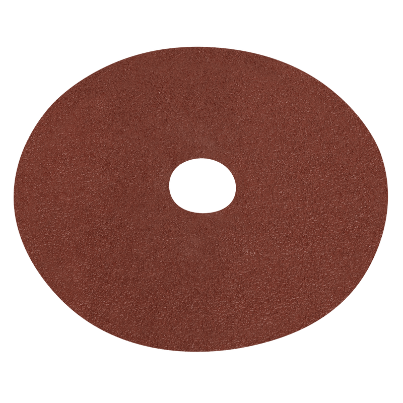 Sealey WSD540 Worksafe® 125mm Fibre Backed Sanding Disc 40Grit - Pack of 25 - WSD540 - Sealey Tools UK - Trade Counter Direct