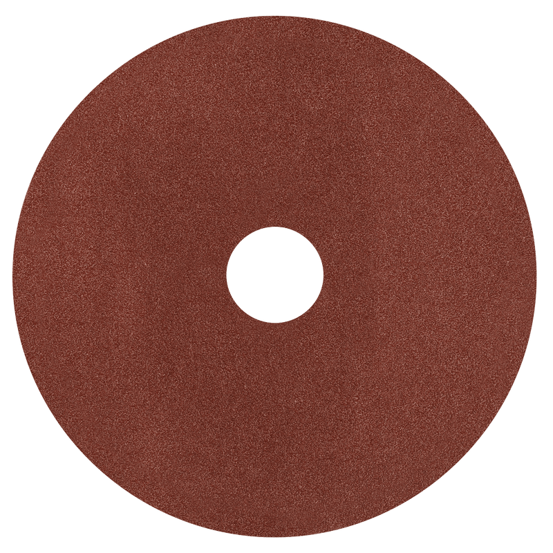 Sealey WSD560 Worksafe® 125mm Fibre Backed Sanding Disc 60Grit - Pack of 25 - WSD560 - Sealey Tools UK - Trade Counter Direct