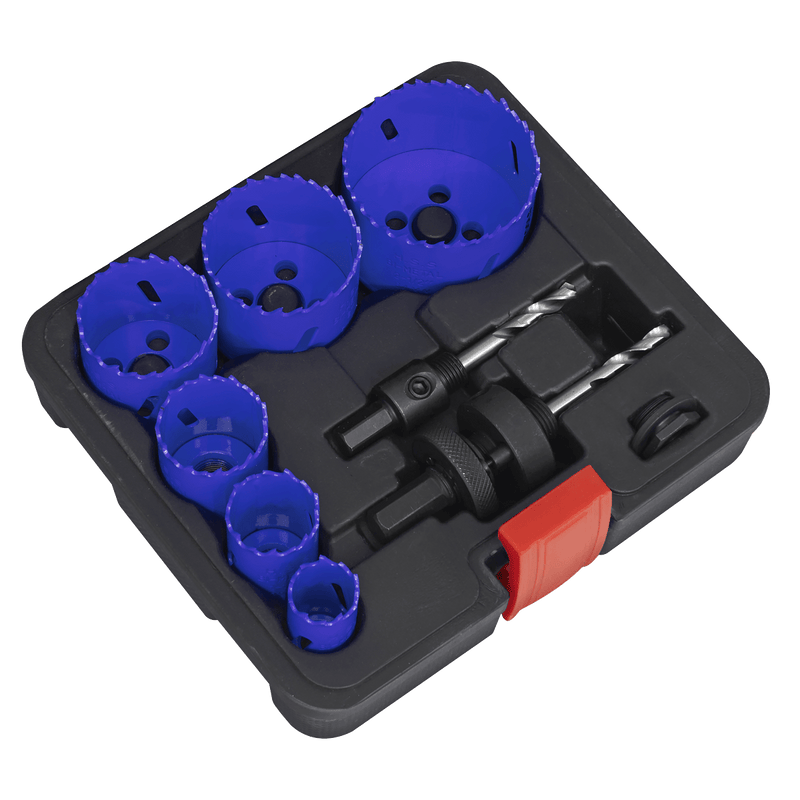 Sealey WSEHSK Electrician's Hole Saw Kit 9pc - WSEHSK - Sealey Tools UK - Trade Counter Direct