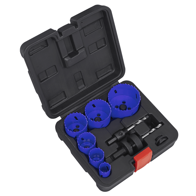 Sealey WSEHSK Electrician's Hole Saw Kit 9pc - WSEHSK - Sealey Tools UK - Trade Counter Direct