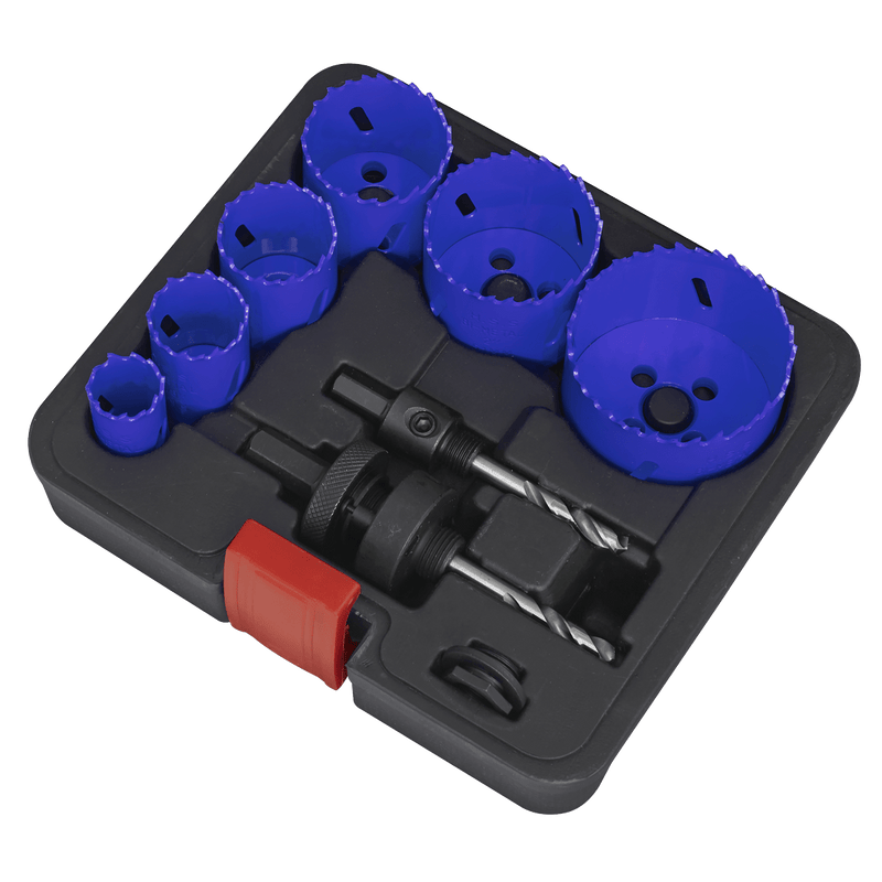 Sealey WSEHSK Electrician's Hole Saw Kit 9pc - WSEHSK - Sealey Tools UK - Trade Counter Direct