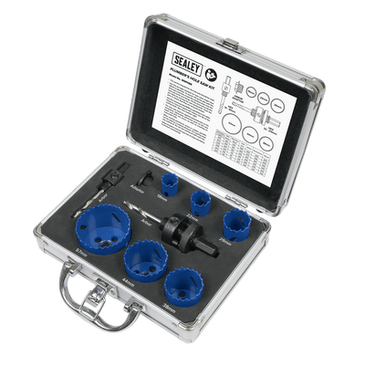 Sealey WSPHSK Plumber's Hole Saw Kit 9pc - WSPHSK - Sealey Tools UK - Trade Counter Direct