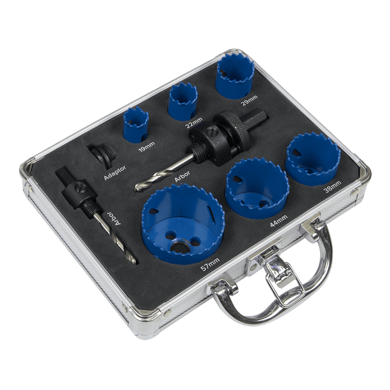 Sealey WSPHSK Plumber's Hole Saw Kit 9pc - WSPHSK - Sealey Tools UK - Trade Counter Direct
