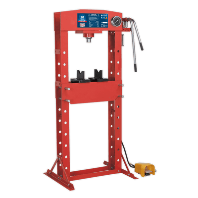 Sealey YK309FAH Air/Hydraulic Press 30tonne Floor Type with Foot Pedal - YK309FAH - Sealey Tools UK - Trade Counter Direct