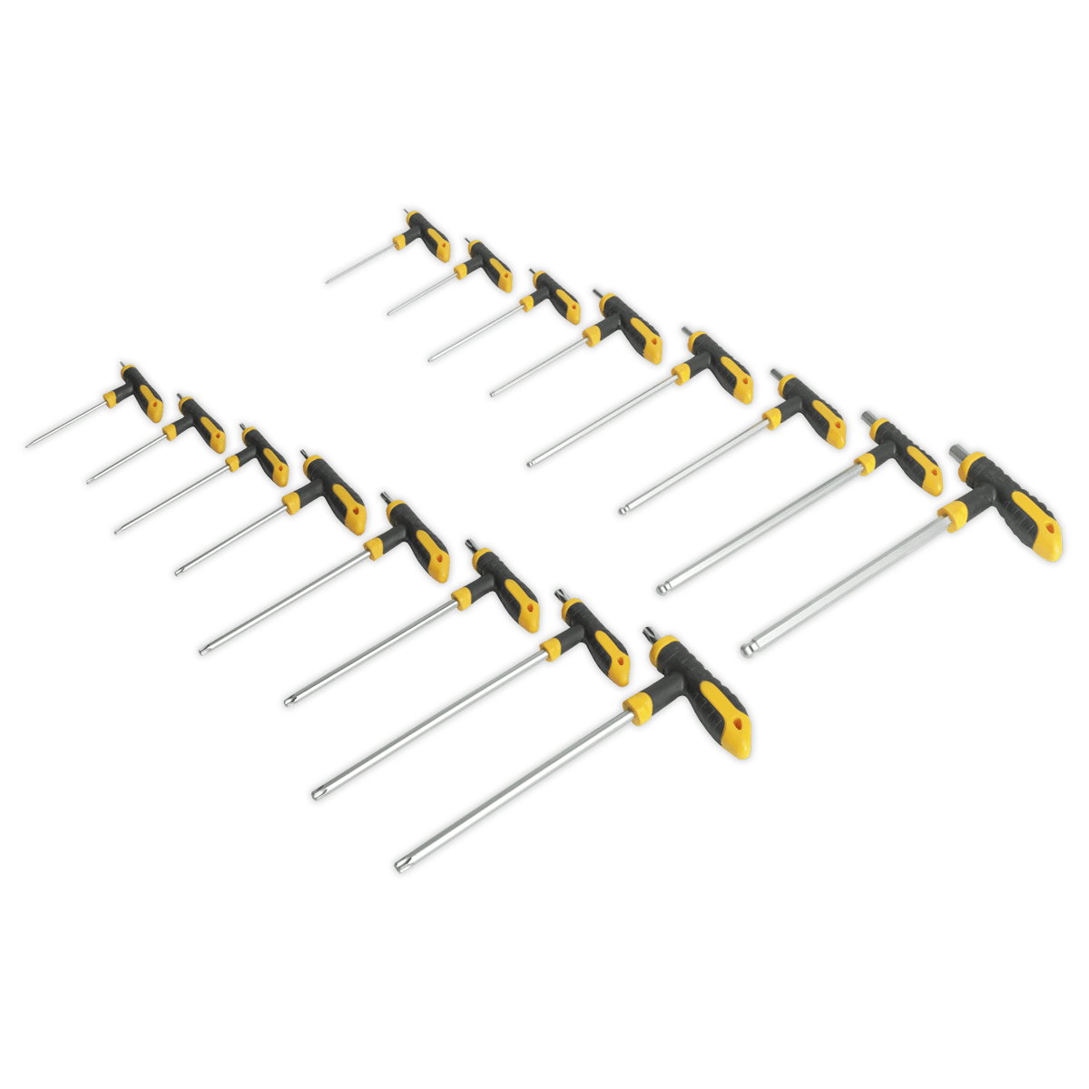 Siegen S0916 16pc T - Handle TRX - Star* & Hex Key Set - S0916 - Sealey Tools UK - Trade Counter Direct