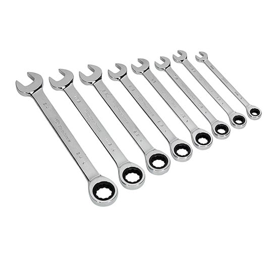 Siegen S0984 From Sealey Combination Ratchet Spanner Set 8pc Imperial - Spanners - SLY-17987 - Sealey Tools UK - Trade Counter Direct