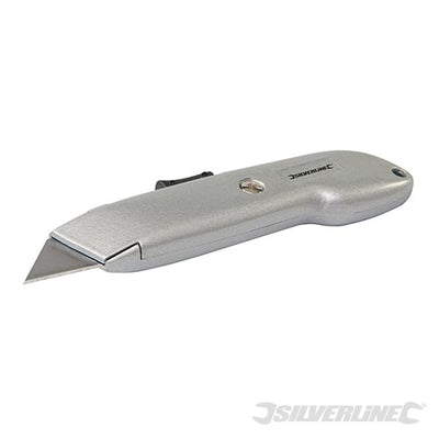 Silverline Auto Retractable Safety Knife 140mm - CT11 - CT11 - Silverline - Trade Counter Direct