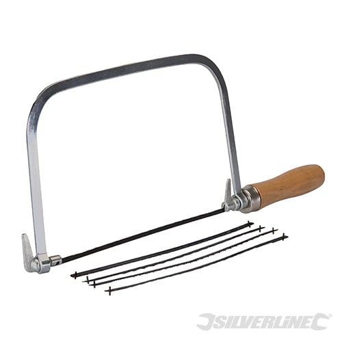 Silverline Coping Saw and 5 Blades 170mm - SW45 - SW45 - Silverline - Trade Counter Direct