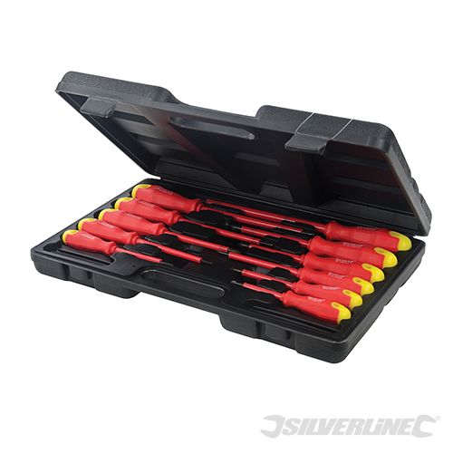 Silverline Insulated Soft - Grip Screwdriver Set 11pce 11pce - 918535 - 918535 - Silverline - Trade Counter Direct