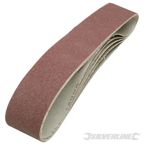 Silverline Sanding Belts 50 x 686mm 5pk 80 Grit - 463484 - 463484 - Silverline - Trade Counter Direct