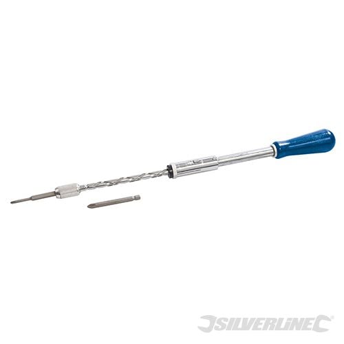 Silverline Spiral Ratchet Screwdriver 300mm - 868693 - 868693 - Silverline - Trade Counter Direct