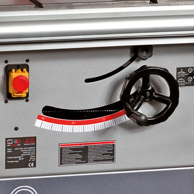 SIP 10" Professional Cast Iron Table Saw - SIP-01332 - SIP Tools UK - Trade Counter Direct