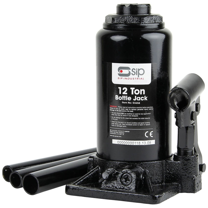 SIP 12 TON Bottle Jack - 03658 - SIP-03658 - SIP Tools UK - Trade Counter Direct